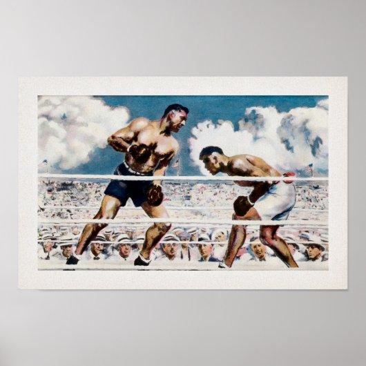 Poster de Jack Dempsey vintage contre Jess Willard (Devant)