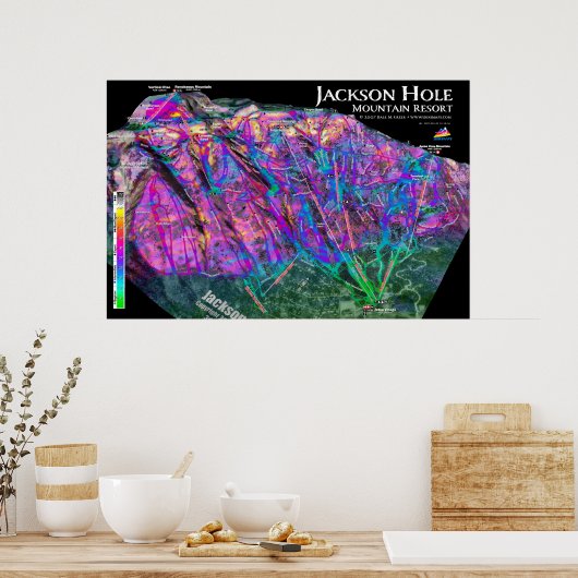 Poster de Jackson Hole 3dSkiMaps (Cuisine)