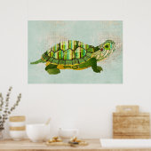Poster de Jade Turtle Azure Art (Cuisine)