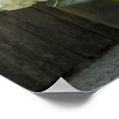 Poster De Jar De Hydrangeas Et De Barn Wood (Coin)