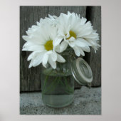 Poster de Jar Of Daisies & Barn Wood (Devant)