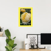 Poster de jardin naturel des Roses de rose jaune (Bureau à domicile)