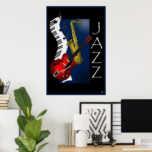 Poster de jazz (Bureau à domicile)