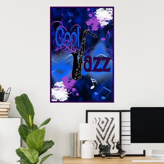 Poster de jazz cool (Bureau à domicile)