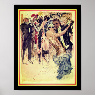 Poster de jazz/danseur Art déco des années 1920