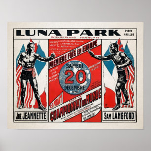 Poster de Jeanette en français vintage contre Lanf