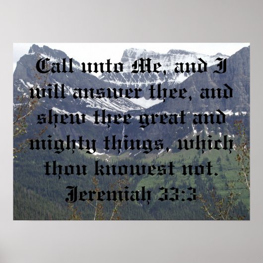 Poster de Jeremiah 33:3 (Devant)