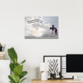 Poster de Jésus-Christ et du soldat américain (Bureau à domicile)