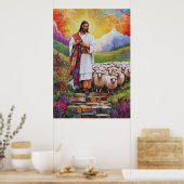 Poster de Jésus et des moutons (Cuisine)