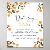 Poster de jeu pour bébés Orange & Botanical Don's (Devant)