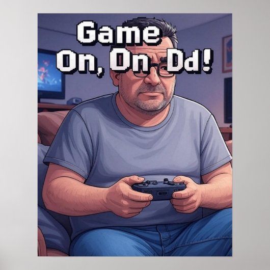 Poster De Jeu Sur Le Canapé Papa (Devant)