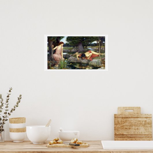 Poster de John William Waterhouse Echo et Narcissu (Cuisine)