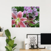 Poster de jolies fleurs (Bureau à domicile)