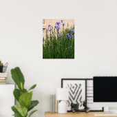 Poster De jolies iris floraux violets (Bureau à domicile)