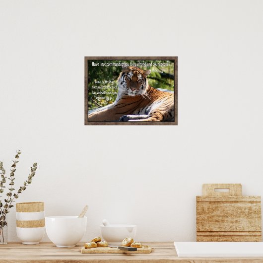 Poster de Joshua 1:9 Tiger (Cuisine)