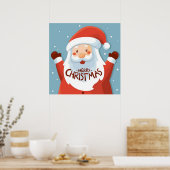 Poster de Joyeux Noël Père Noël (Cuisine)