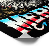 Poster De Juillet Patriotic Funny Eagle Juillet 4 Usa Mer (Coin)