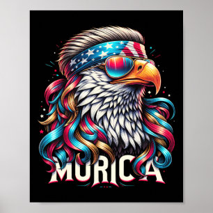 Poster De Juillet Patriotic Funny Eagle Juillet 4 Usa Mur