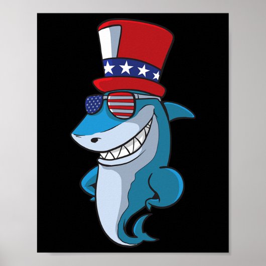 Poster De Juillet Requin Pour Enfants (Devant)