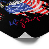 Poster De Juillet S - Chemises Patriotiques - Aigle Drape (Coin)