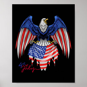 Poster De Juillet S - Chemises Patriotiques - Aigle Drape