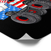 Poster De Juillet T Rex Dino Trex Dinosaur Monster Truck (Coin)