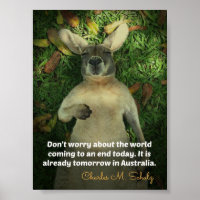 Poster de Kangaroo en Australie mignonne