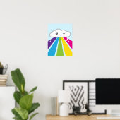 Poster de Kawaii Cloud et Rainbow (Bureau à domicile)