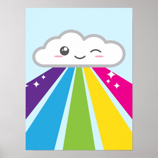 Poster de Kawaii Cloud et Rainbow (Devant)