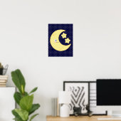 Poster de Kawaii Moon et Stars Imprimer (Bureau à domicile)