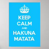 Poster De Keep Calme Et Hakuna Matata (Devant)