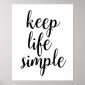 Poster de Keep Life Simple (Devant)