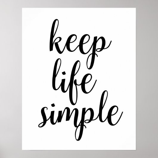 Poster de Keep Life Simple (Devant)