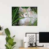 Poster de Kitten jaune en haute herbe (Bureau à domicile)