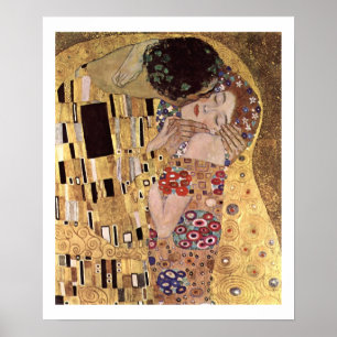 Poster ~ de Klimt Gustav l'affiche de baiser