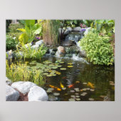 Poster de Koi Pond avec cascade (Devant)
