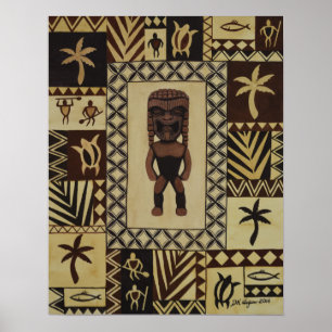 Poster de Ku Tiki Hawaiian God of War Petroglyph