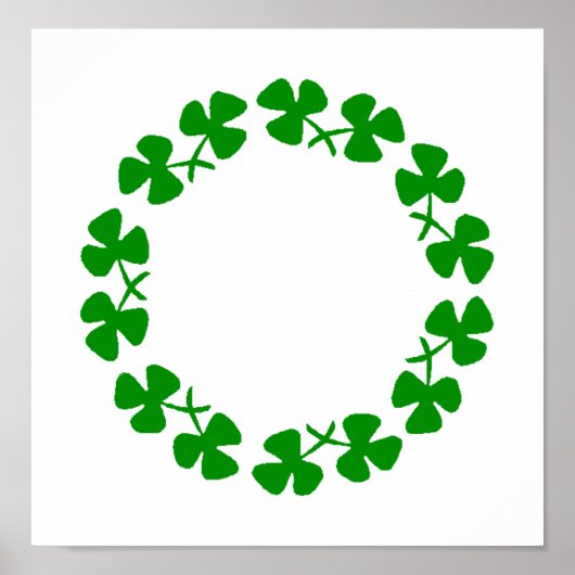 Poster de l’anneau Shamrock de la Saint-Patrick (Devant)