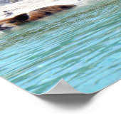 Poster de la baignade sur la plage (Coin)