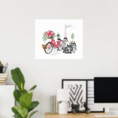 Poster de la balade à vélo à Paris (Bureau à domicile)