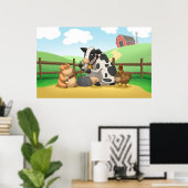 Poster de la bande de Jug d'animaux de ferme (Bureau à domicile)
