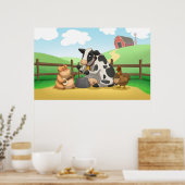 Poster de la bande de Jug d'animaux de ferme (Cuisine)