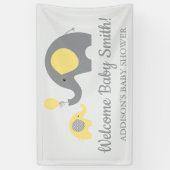 Poster de la bannière du Baby shower des éléphants (Vertical)