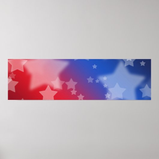 Poster de la bannière Red White and Blue Stars (Devant)