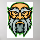 Poster de la barbe grise de Dieu grec Cronos (Devant)