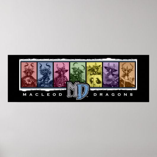 Poster de la barre colorée MD 36 pouces x 12 pouce (Devant)