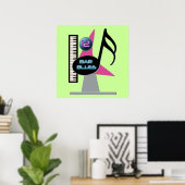 Poster de la barre de blues 12 Bar (Bureau à domicile)