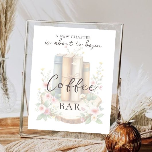 Poster de la barre de café Fleur sauvage