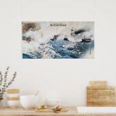 Poster de la bataille navale de l'art japonais vin (Cuisine)