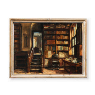Poster de la bibliothèque vintage Poster Victorian